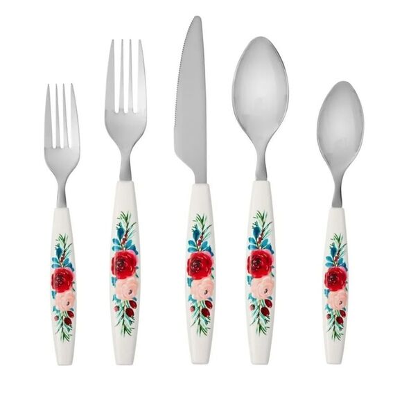 2023 🦋 New Pioneer Woman Wishful Winter 20-Piece Flatware Set - Picture 5 of 8